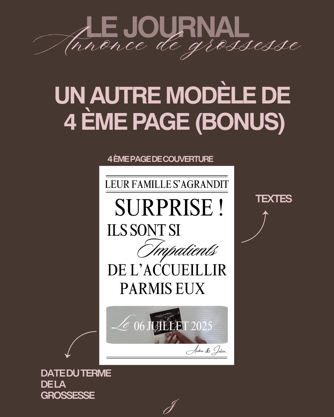 Journal annonciateur de grossesse