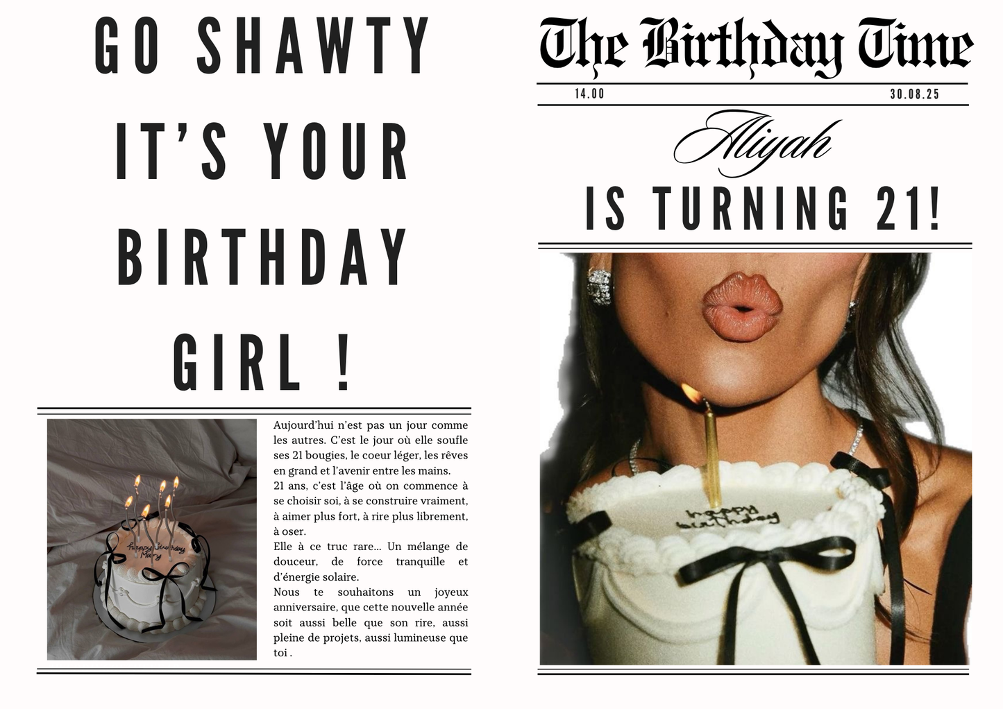 Journal shooting anniversaire