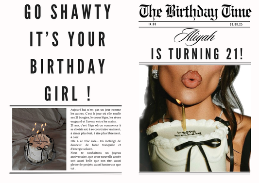 Journal shooting anniversaire