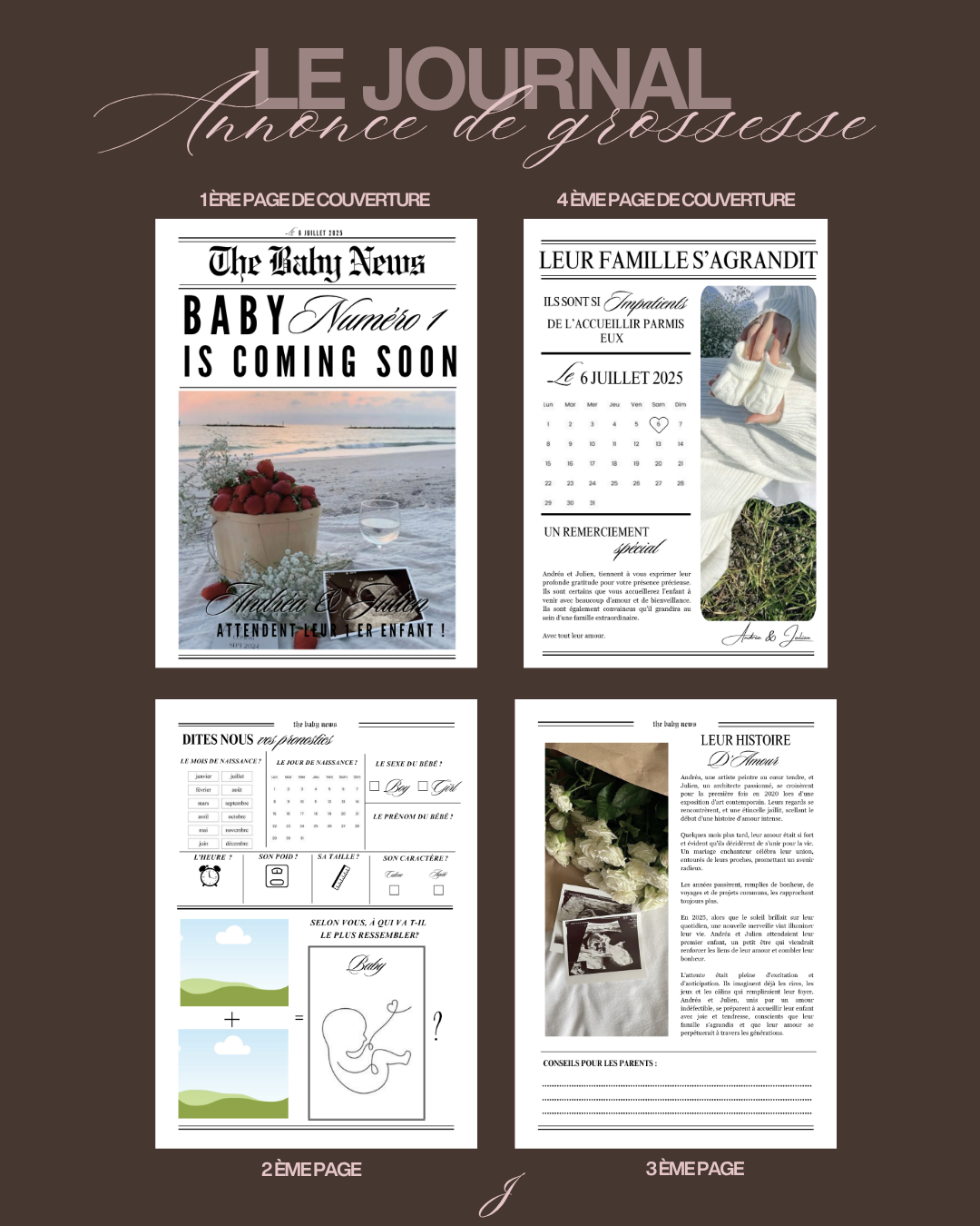 Journal annonciateur de grossesse