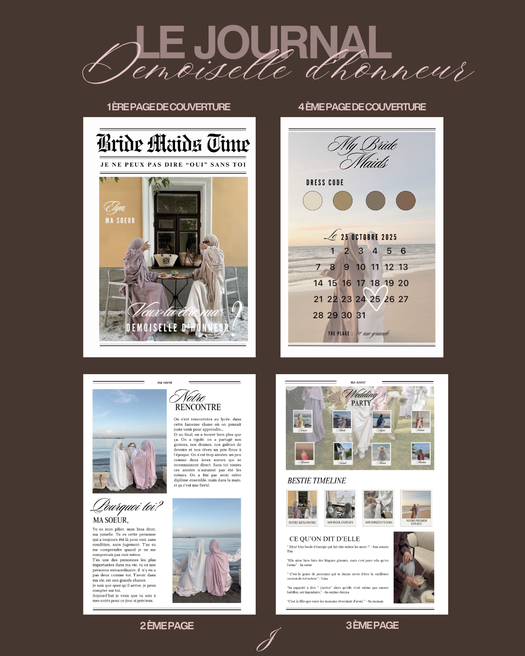Journal à offrir à vos demoiselles d’honneur