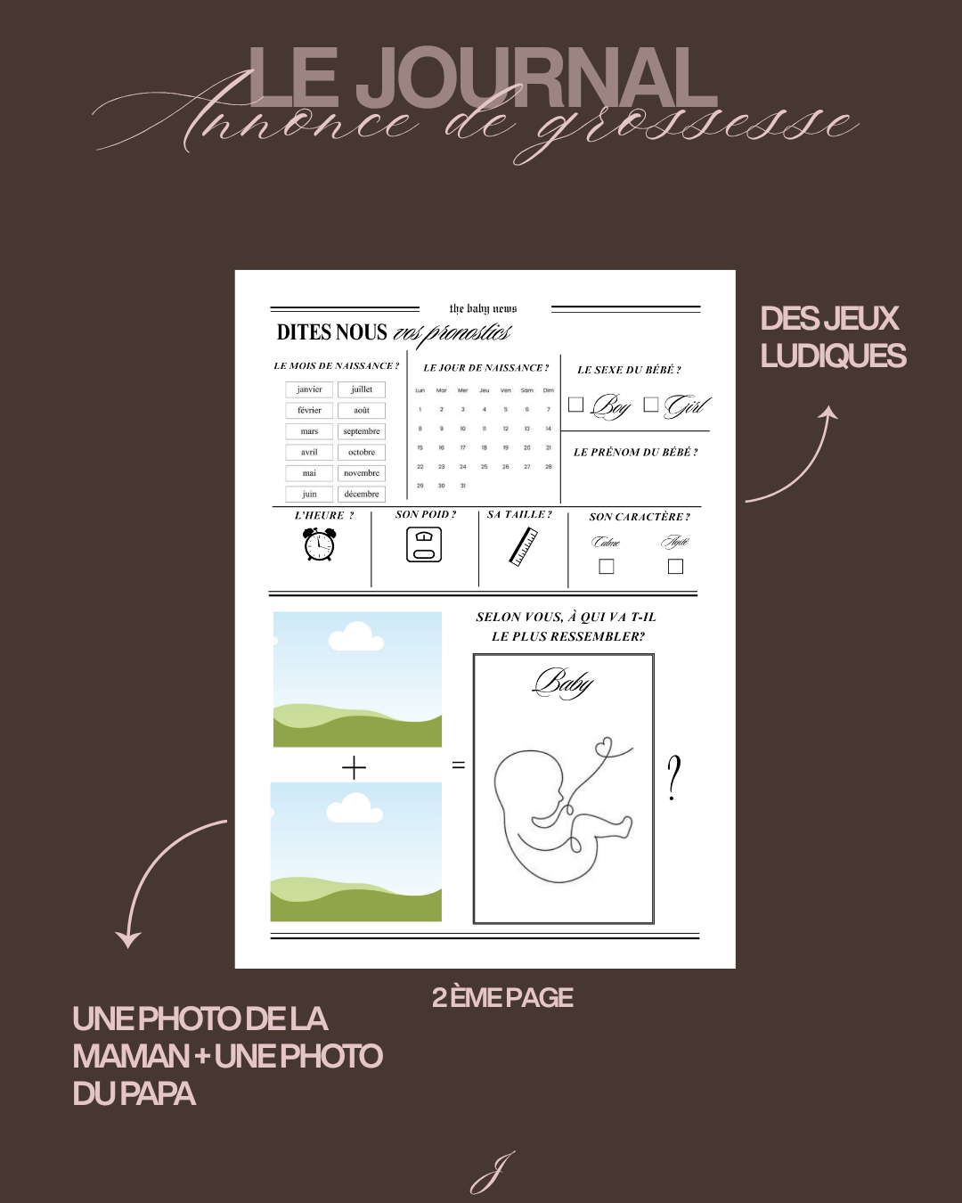 Journal annonciateur de grossesse