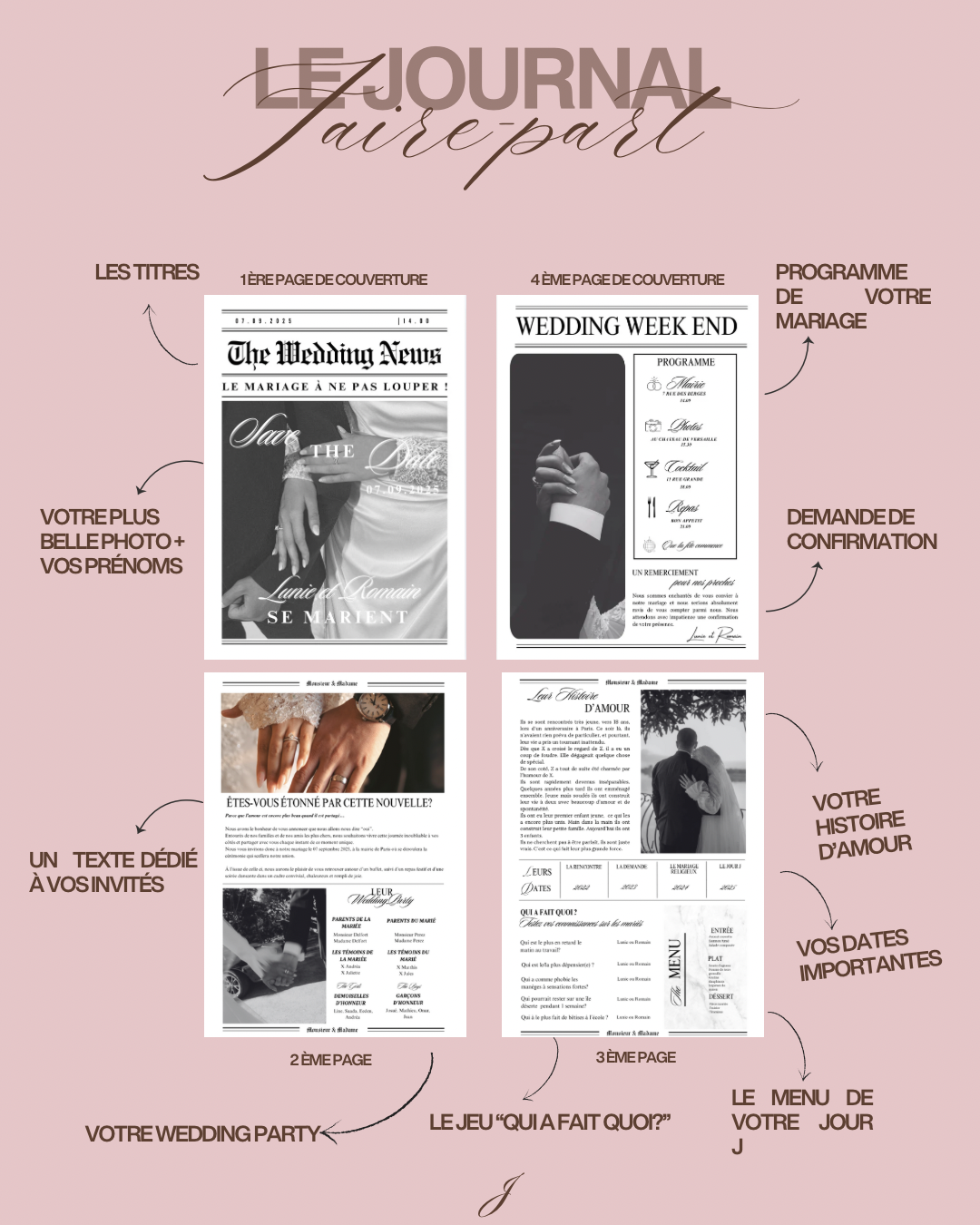 Journal faire part de mariage