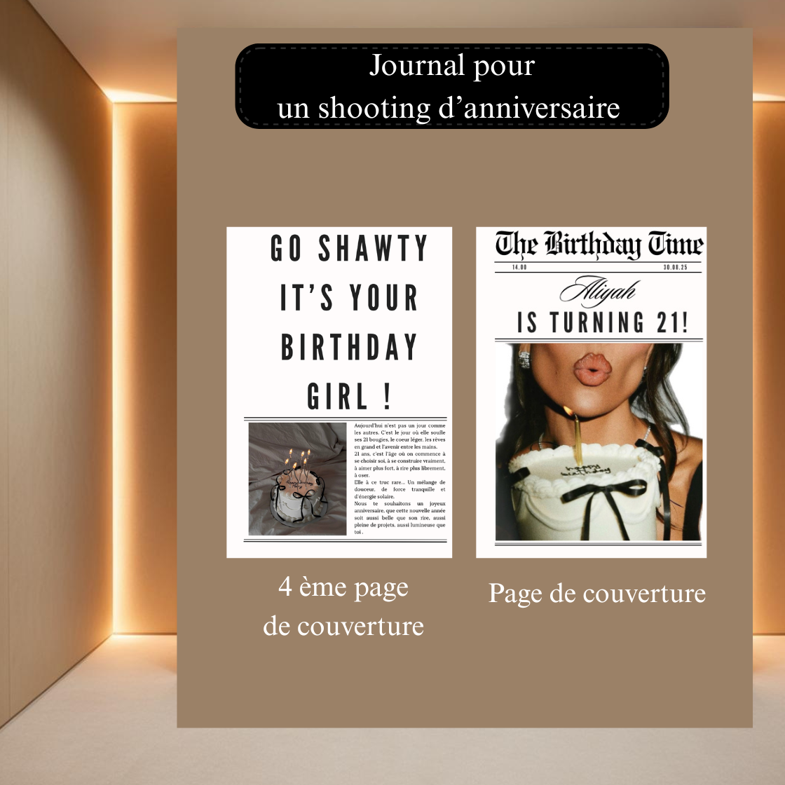 Journal shooting anniversaire
