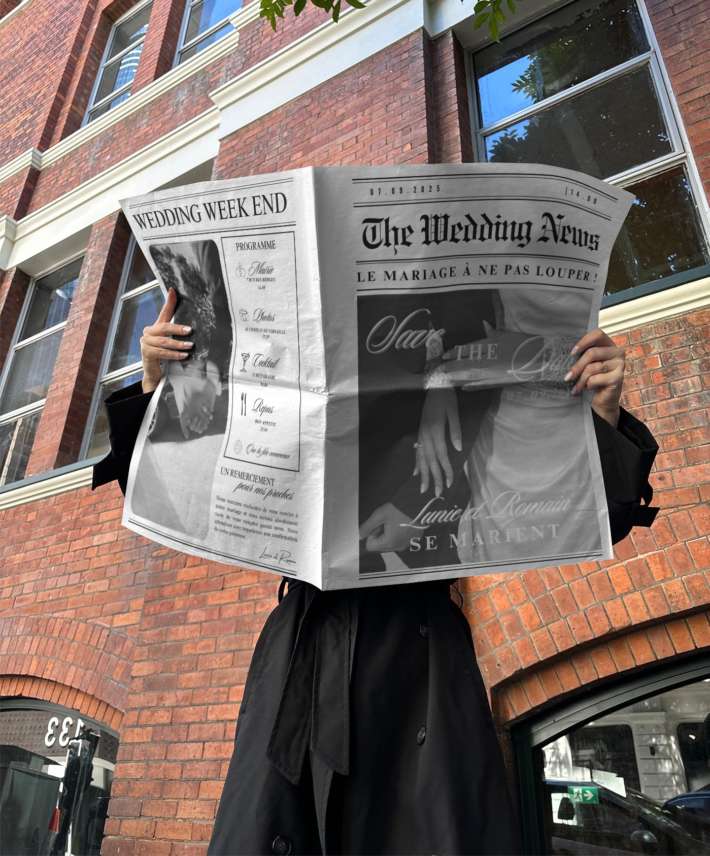 Journal faire part de mariage