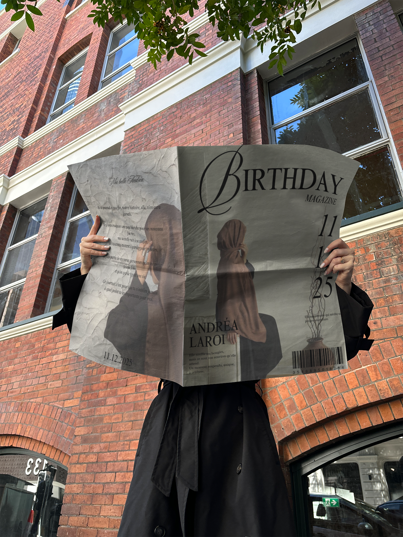 Journal d’anniversaire façon magazine